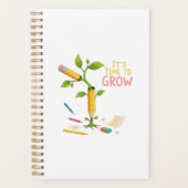 Inspirational "It's Time to Grow" Pencil Plant  Planner (Voorkant)