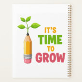 Inspirational "It's Time to Grow" Pencil Plant  Planner (Achterkant)
