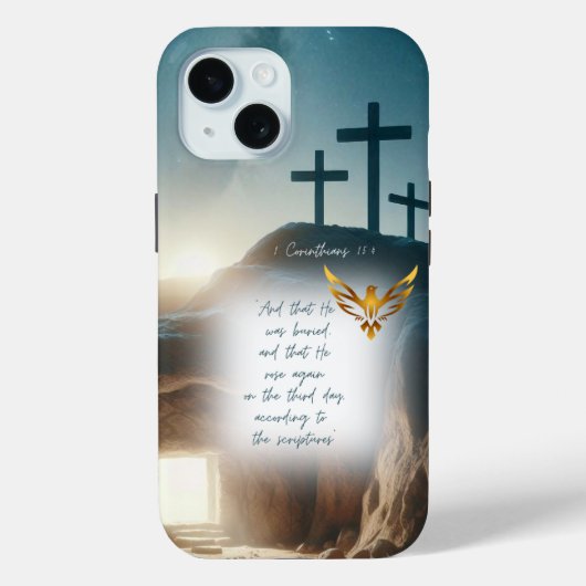 Inspirational Jesus Resurrection Gold Dove Bible Case-Mate iPhone Case (Achterkant)