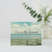 Inspirational Live in the Moment Quote Briefkaart (Staand voorkant)