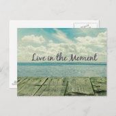 Inspirational Live in the Moment Quote Briefkaart (Voorkant / Achterkant)