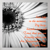 Inspirational Live Life in the Moment Poster (Voorkant)