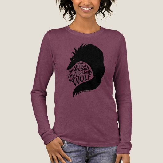 Inspirational Lupus Shirt – Live with the Wolf Typ (Voorkant)