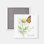 Inspirational Magnet - Daisy & Butterfly (Voorkant / Achterkant)