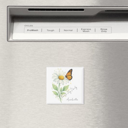 Inspirational Magnet - Daisy & Butterfly (Insitu (Vaatwasser))