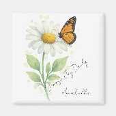Inspirational Magnet - Daisy & Butterfly (Voorkant)