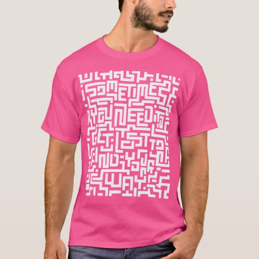 Inspirational Maze Motivational Labyrinth Optical  T-shirt (Voorkant)