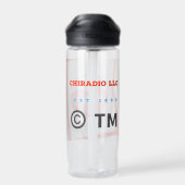 Inspirational Message Water Bottle ChiRadioLLC™ Waterfles (Achterkant)