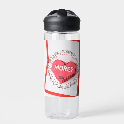 Inspirational Message Water Bottle ChiRadioLLC™ Waterfles (Voorkant)