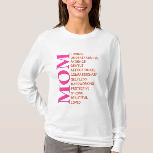 Inspirational Mom Shirt – Editable Back Text (Voorkant)