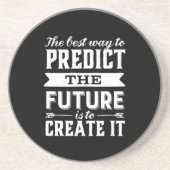 Inspirational Motivation Quote Create The Future Zandsteen Onderzetter (Voorkant)
