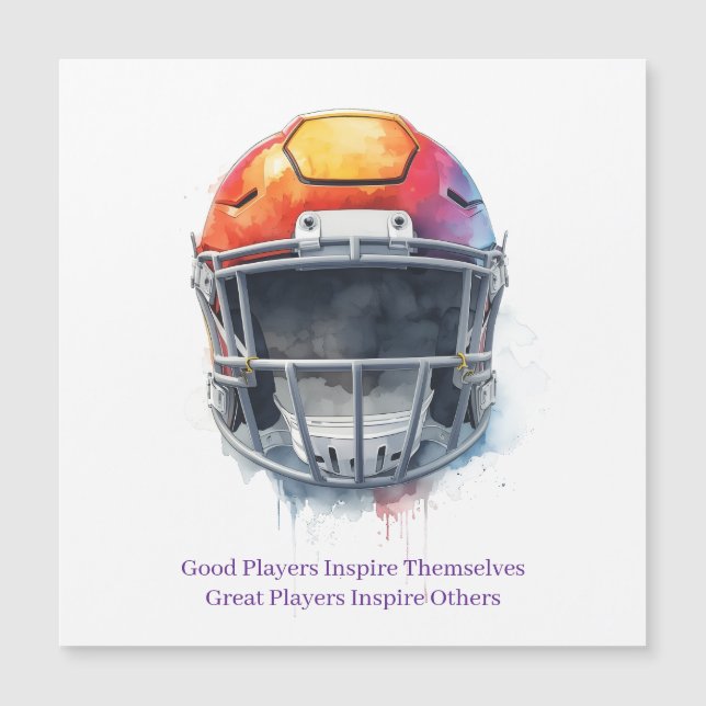 Inspirational Motivational Football Helmet  (Voorkant)