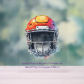 Inspirational Motivational Football Helmet  Acryl Bord (Neutraal)