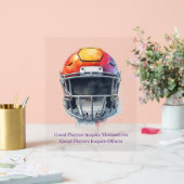 Inspirational Motivational Football Helmet  Acryl Bord (Huwelijk)