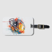 Inspirational Motivational Football Helmet Bagagelabel (Voorkant (horizontaal))