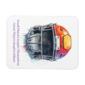 Inspirational Motivational Football Helmet  Magneet (Horizontaal)