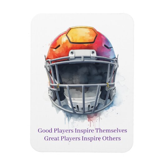 Inspirational Motivational Football Helmet  Magneet (Verticaal)