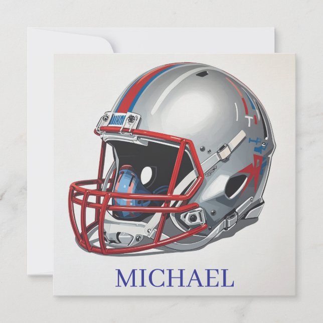 Inspirational Motivational Football Helmet Name (Voorkant)