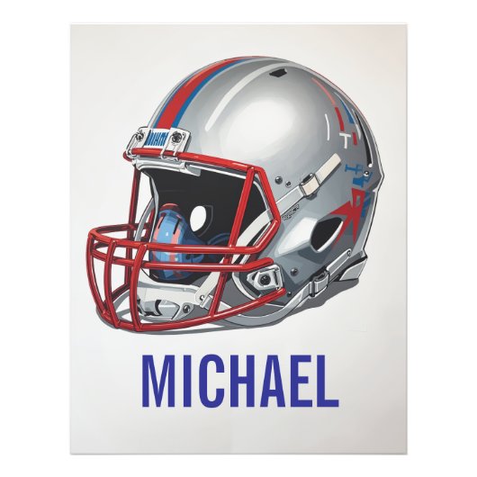 Inspirational Motivational Football Helmet Name Foto Afdruk (Voorkant)