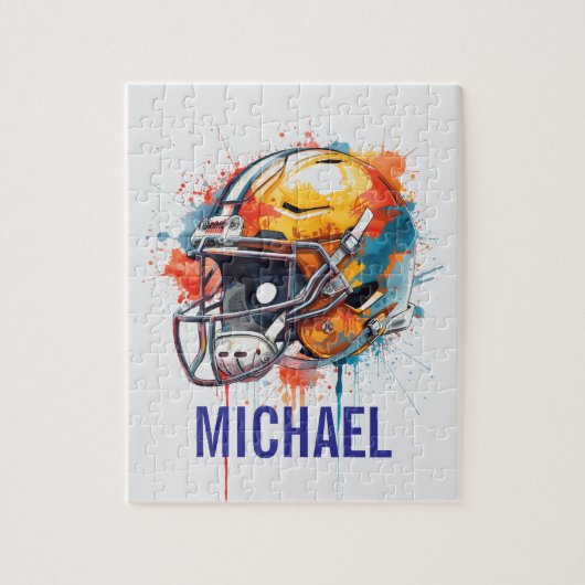 Inspirational Motivational Football Helmet Name Legpuzzel (Verticaal)