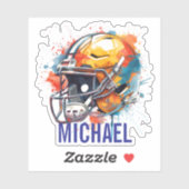 Inspirational Motivational Football Helmet Name Sticker (Vel)