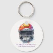 Inspirational Motivational Football Helmet  Sleutelhanger (Voorkant)