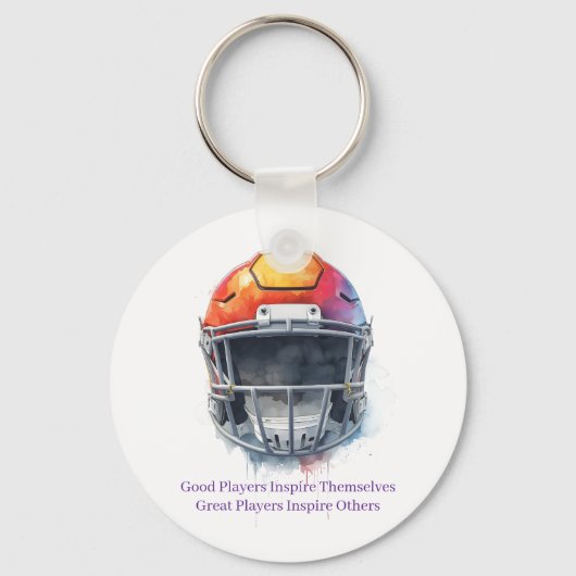 Inspirational Motivational Football Helmet Sleutelhanger (Voorkant)