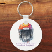 Inspirational Motivational Football Helmet Sleutelhanger (Voorkant)