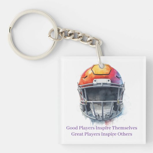 Inspirational Motivational Football Helmet Sleutelhanger (voorkant)