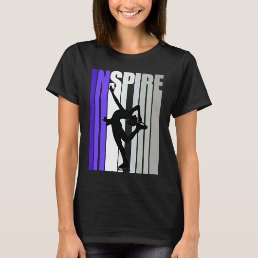 Inspirational Motivational Ice Skating Instructor  T-shirt (Voorkant)