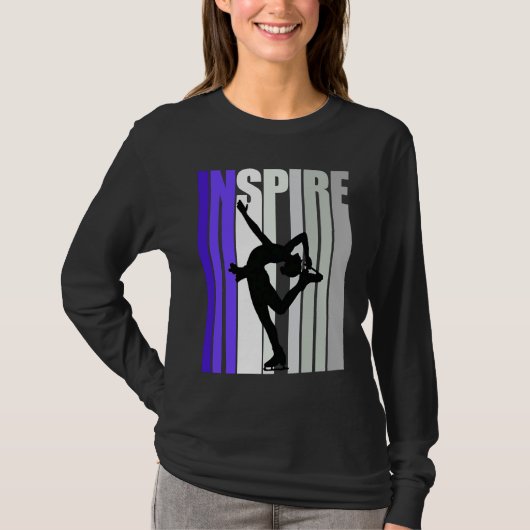 Inspirational Motivational Ice Skating Instructor  T-shirt (Voorkant)