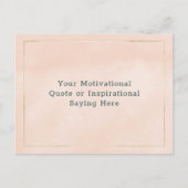Inspirational Motivational Quote DIY Blush Pink Briefkaart (Voorkant)