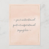 Inspirational Motivational Quote DIY Script Pink Briefkaart (Voorkant)