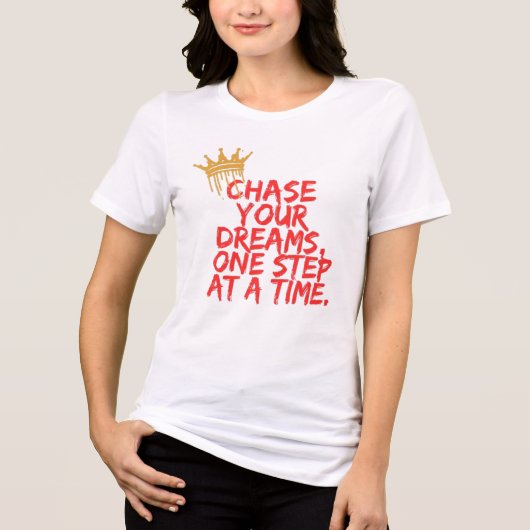 Inspirational Motivational Quotes Design Tri-Blend Shirt (Voorkant)