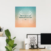 Inspirational Motivational Rumi Quote Angel Wings Poster (Thuiskantoor)