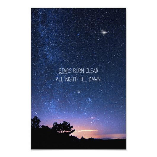 Inspirational Motivational Rumi Quote Stars Foto Afdruk (Voorkant)