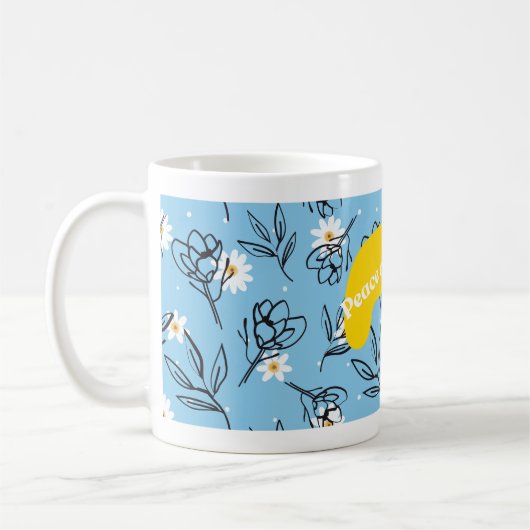 Inspirational mug design flower design koffiemok (Links)