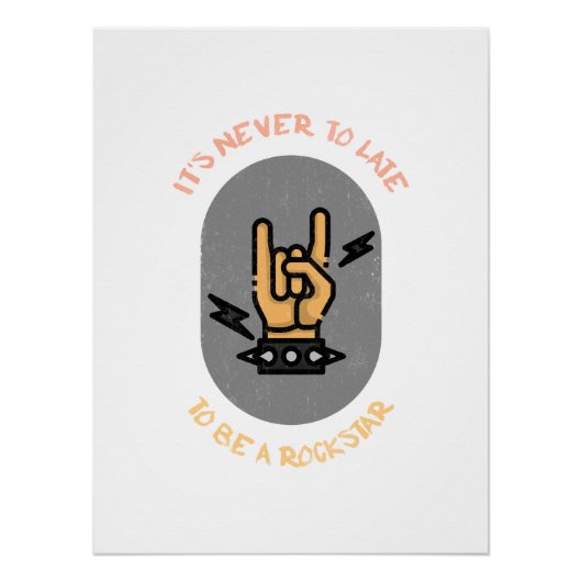 Inspirational Music Quote | Rock On Bold Perfect Poster (Voorkant)