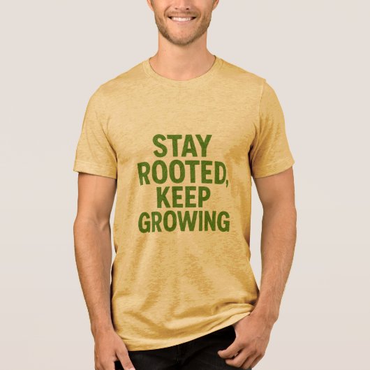 Inspirational Nature Design for Growth & Strength Tri-Blend Shirt (Voorkant)