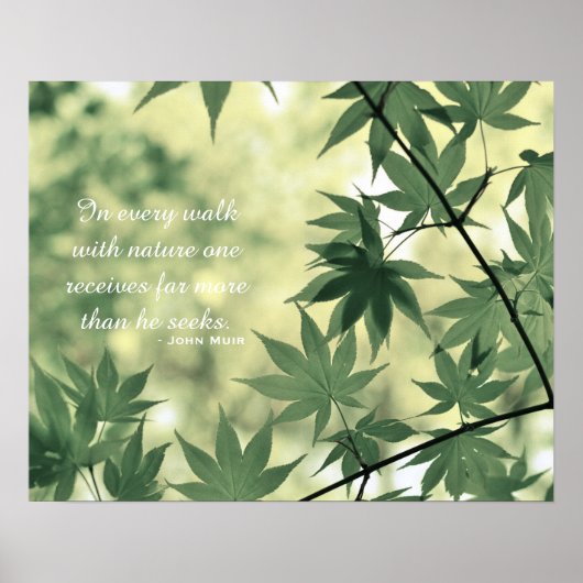 Inspirational Nature Quote Poster (Voorkant)