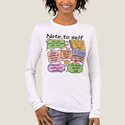 Inspirational Note To Self Tri-Blend Shirt (Voorkant volledig)