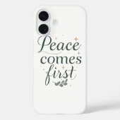 Inspirational "Peace Comes First" Quote Case-Mate iPhone Case (Achterkant)