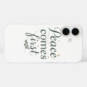 Inspirational "Peace Comes First" Quote Case-Mate iPhone Case (Achterkant (horizontaal))