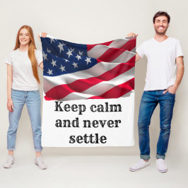 Inspirational phrase fleece deken