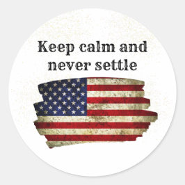 Inspirational phrase ronde sticker