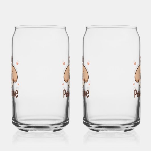 Inspirational Positive Puppy Message Blikvorm Glas (Rechts)
