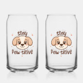 Inspirational Positive Puppy Message Blikvorm Glas (Achterkant)
