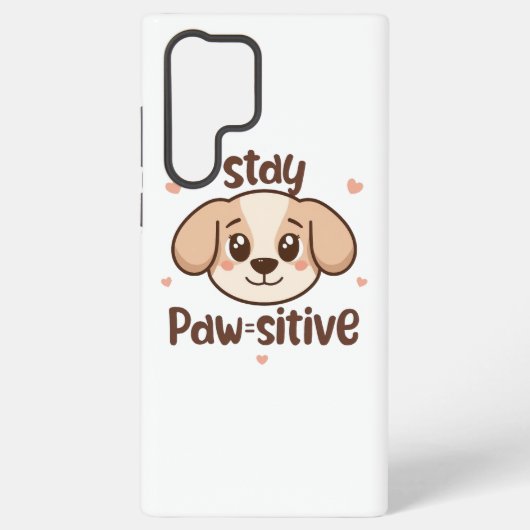 Inspirational Positive Puppy Message Samsung Galaxy Hoesje (Achterkant)
