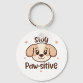 Inspirational Positive Puppy Message Sleutelhanger (Achterkant)
