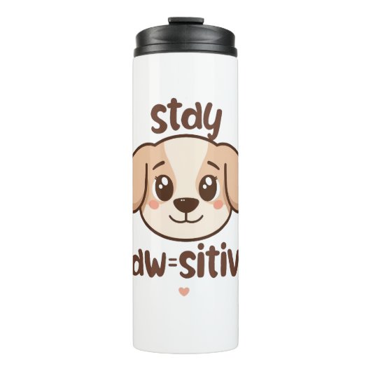 Inspirational Positive Puppy Message Thermosbeker (Voorkant)